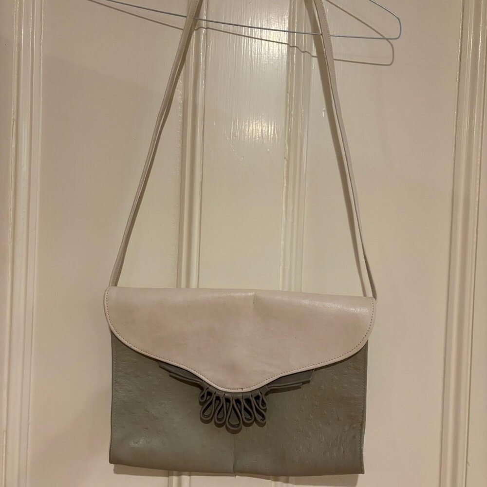 ostrich leather handbag